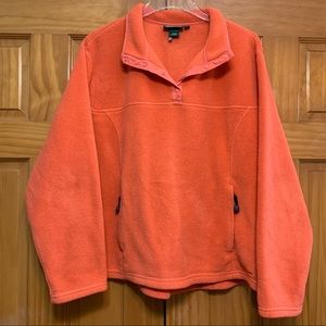 L.L. Bean Orange 1/4 Snap Polartec Popover 3XL